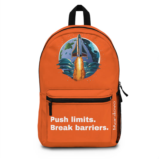 Break Barriers Orange Backpack